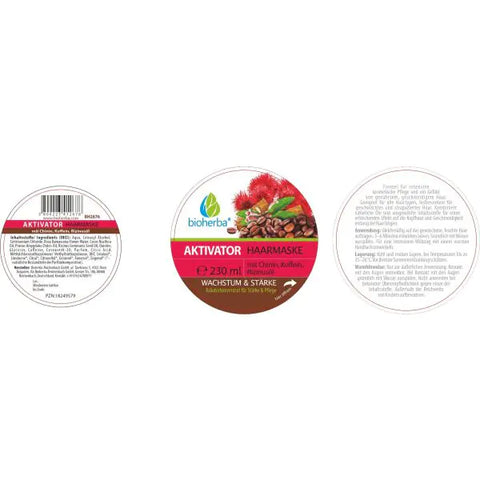 Haarmaske Aktivator Mit Chinin, Koffein & Rizinusöl Kräuterkonzentrat Für Stärke & Pflege e 230 ml