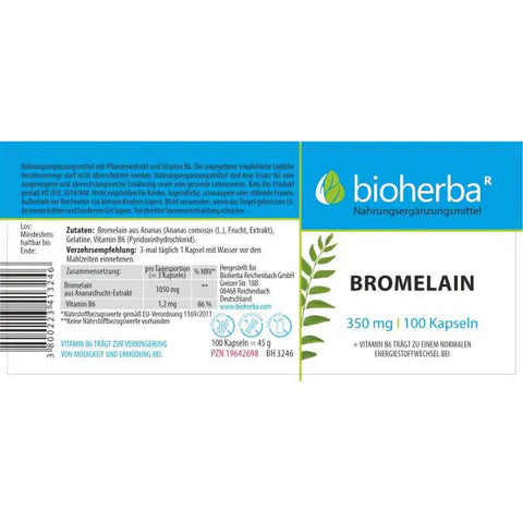 Bromelain 350 mg 100 Kapseln