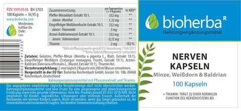 Nerven Kaspeln mit Minze, Weißdorn und Baldrian 100 Stück