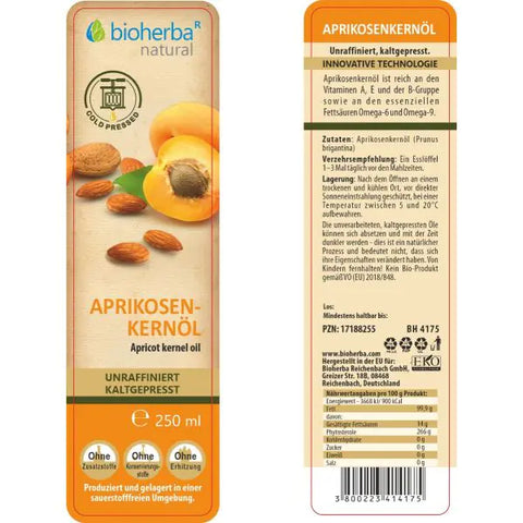 Aprikosenkernöl kaltgepresst 250 ml