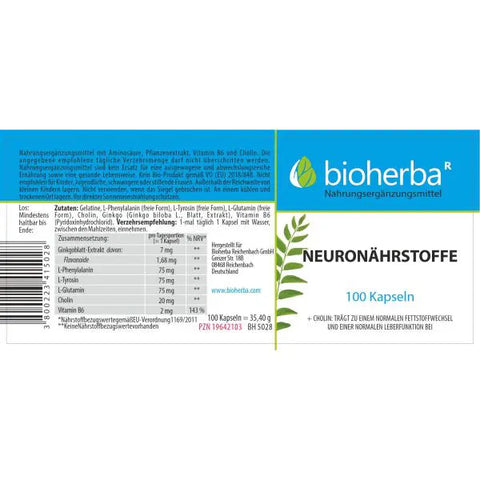 Neuronährstoff-Komplex mit Cholin & Aminosäuren – 100 Kapseln