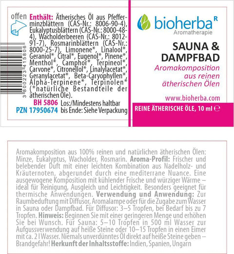 Sauna & Dampfbad Duftkomposition 10 ml