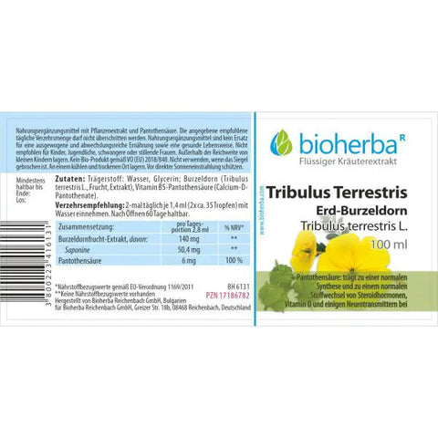 Tribulus Tropfen / Tinktur  100 ml – Burzeldorn Extrakt mit B5