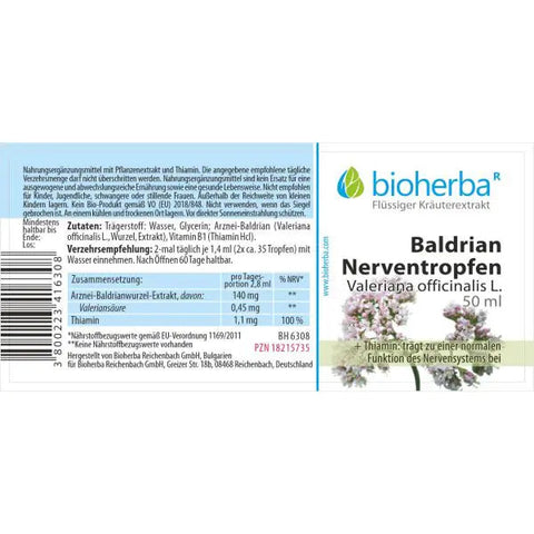 Baldrian Nerventropfen Tinktur 50 ml