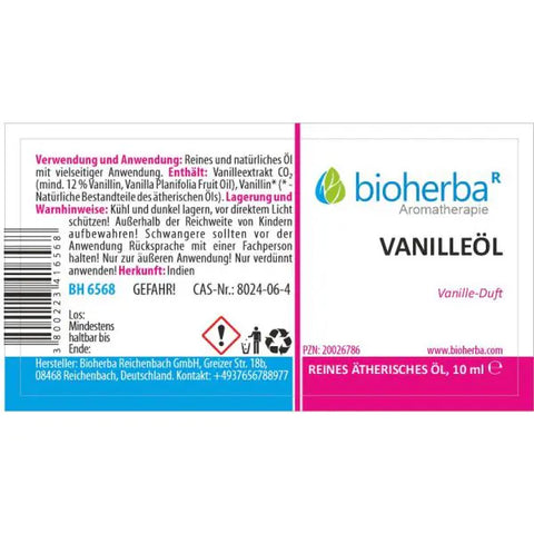 Vanilleöl 100 % reiner CO₂-Extrakt aus Vanille 10 ml