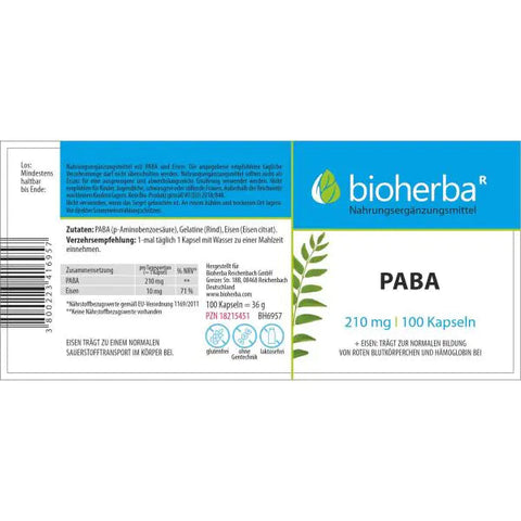 Paba 210 mg 100 Kapseln
