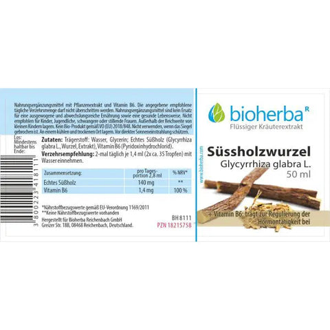 Süssholzwurzel Glycyrrhiza glabra L. Tropfen Tinktur 50ml