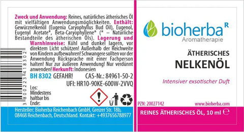 Ätherisches reines Nelkenöl 10ml