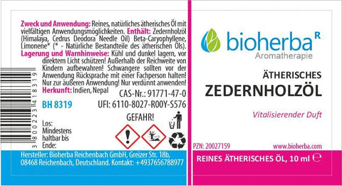 Ätherisches reines Zedernholzöl 10 ml