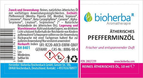 Ätherisches reines Pfefferminzöl 10 ml