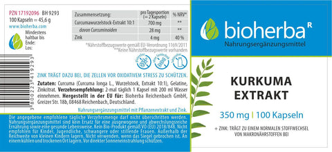 Kurkuma Extrakt 350 mg 100 Kapseln
