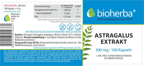 Astragalus Extrakt 300 mg 100 Kapseln