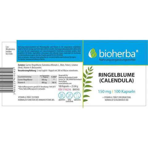 Ringelblume (Calendula) 150 mg 100 Kapseln