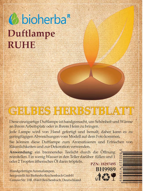 Duftlampe Gelbes Herbstblatt