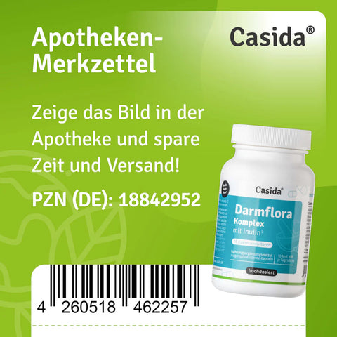 Casida Darmflora Komplex mit Inulin 120 Kapseln – 16 Bakterienstämme & 10 Mrd. KBE