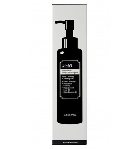 Klairs Gentle Black Deep Cleansing Oil – Sanftes Öl zur Gesichtsreinigung – Koreanische Pflege – 150 ml