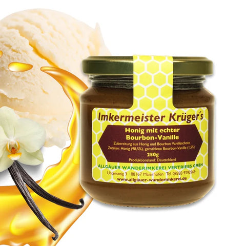 Honig mit echter Bourbon-Vanille – Naturprodukt 250g