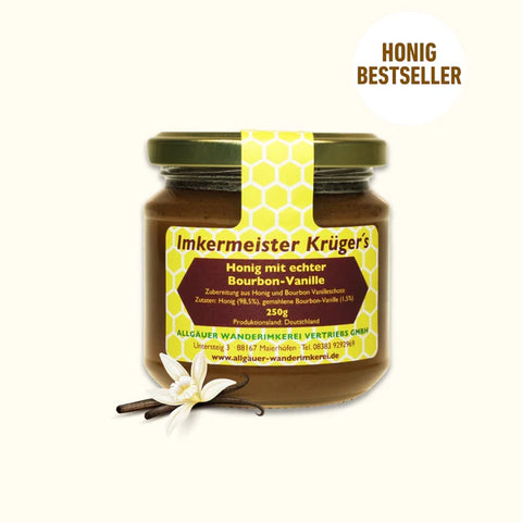 Honig mit echter Bourbon-Vanille – Naturprodukt 250g