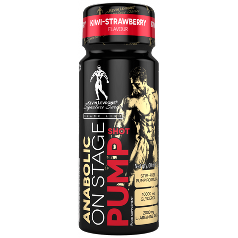 LEVRONE Anabolic On Stage Pump Shot 60 ml – Flüssiges Pre-Workout mit Kiwi-Erdbeer-Geschmack | L-Arginin & Betain