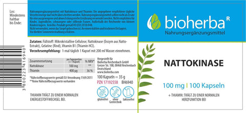 Nattokinase - 100 - mg - 100 - Kapseln - Nahrungsergänzungsmittel - für - Ihre - Vitalität - im - Vlaneo - Shop-Nattokinase - 100 - mg - 100 - Kapseln - bei - Vlaneo - für - eine - gesunde - Lebensweise - kaufen