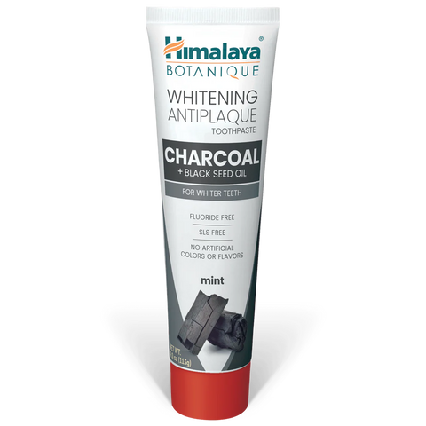 Himalaya Botanique Whitening Antiplaque Zahnpasta Holzkohle + Schwarzkümmelöl 113G