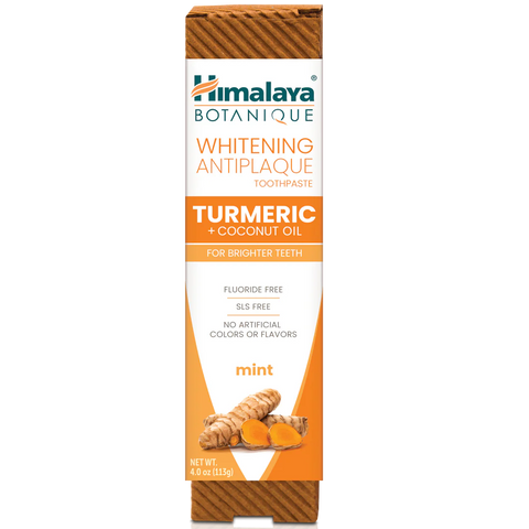 Himalaya Botanique Aufhellende Antiplaque Zahnpasta Kurkuma + Kokosnussöl 113G