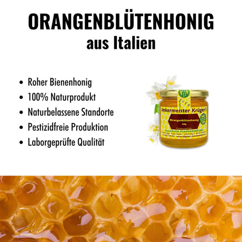 Orangenblütenhonig – 100% Imker Naturprodukt 500g