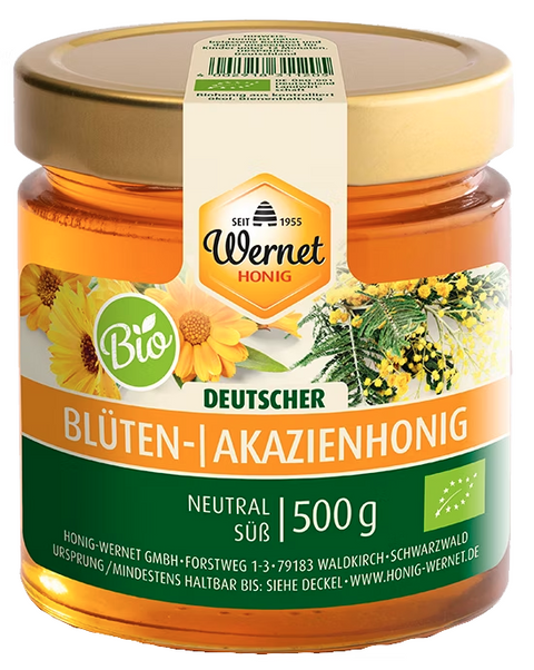Deutscher BIO Blüten-/Akazienhonig 500g