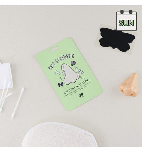 G9 Skin Self Aesthetic Butterfly Nose Strip – Koreanische Maske zur Mitesserentfernung & Porenreinigung – 1 Nasenpflaster