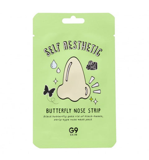 G9 Skin Self Aesthetic Butterfly Nose Strip – Koreanische Maske zur Mitesserentfernung & Porenreinigung – 1 Nasenpflaster
