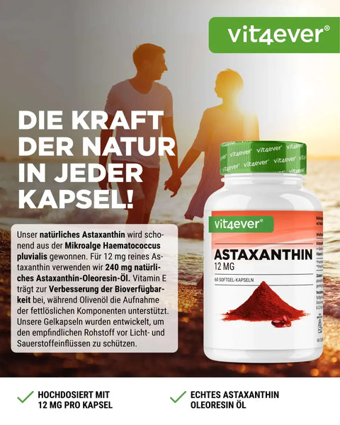 Astaxanthin 12 mg - 60 Softgel Kapseln