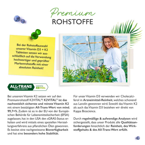 Vitamin D3 5.000 + K2 100mcg - 240 Tabletten