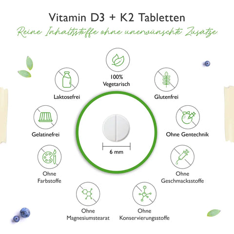 Vitamin D3 5.000 + K2 100mcg - 240 Tabletten
