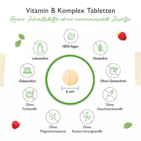 Vitamin B Komplex - 8 B-Vitamine - 200 Tabletten