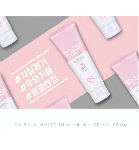 G9 Skin White In Milk Whipping Foam – Sanfter Koreanischer Reinigungsschaum mit AHA & BHA – 120 ml