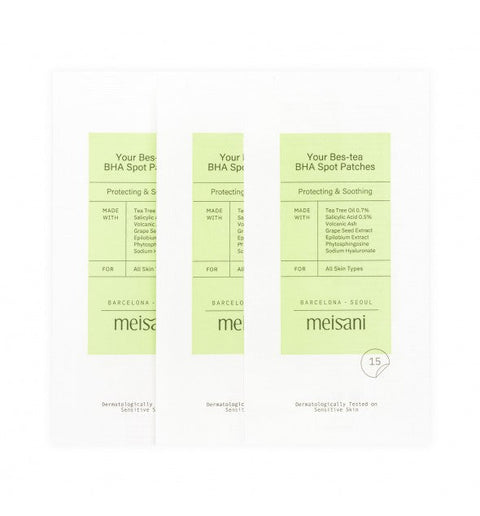 Meisani Your Bes-tea BHA Spot Patches 45 Stück – Koreanische Pickelpflaster mit Teebaumöl & Salicylsäure