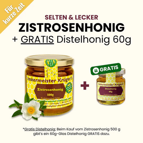 Zistrosenhonig (Wilde Zistrose) – 100% Imker Naturprodukt 500g